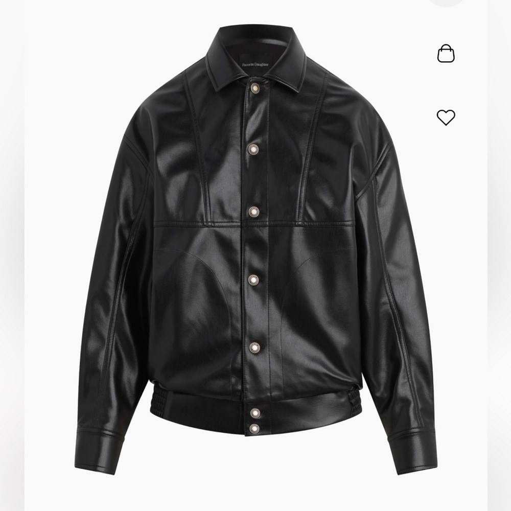 Favourite Daughter Black Faux Leather Jacket